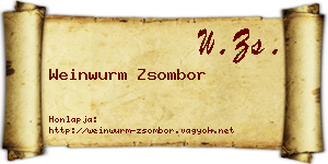 Weinwurm Zsombor névjegykártya