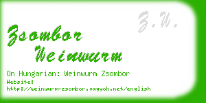 zsombor weinwurm business card